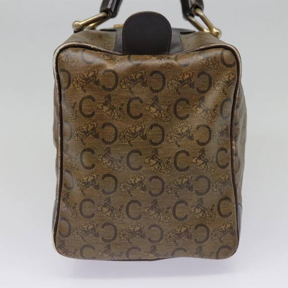 CELINE C Macadam Canvas Hand Bag Brown Gold - Picture 4 of 13